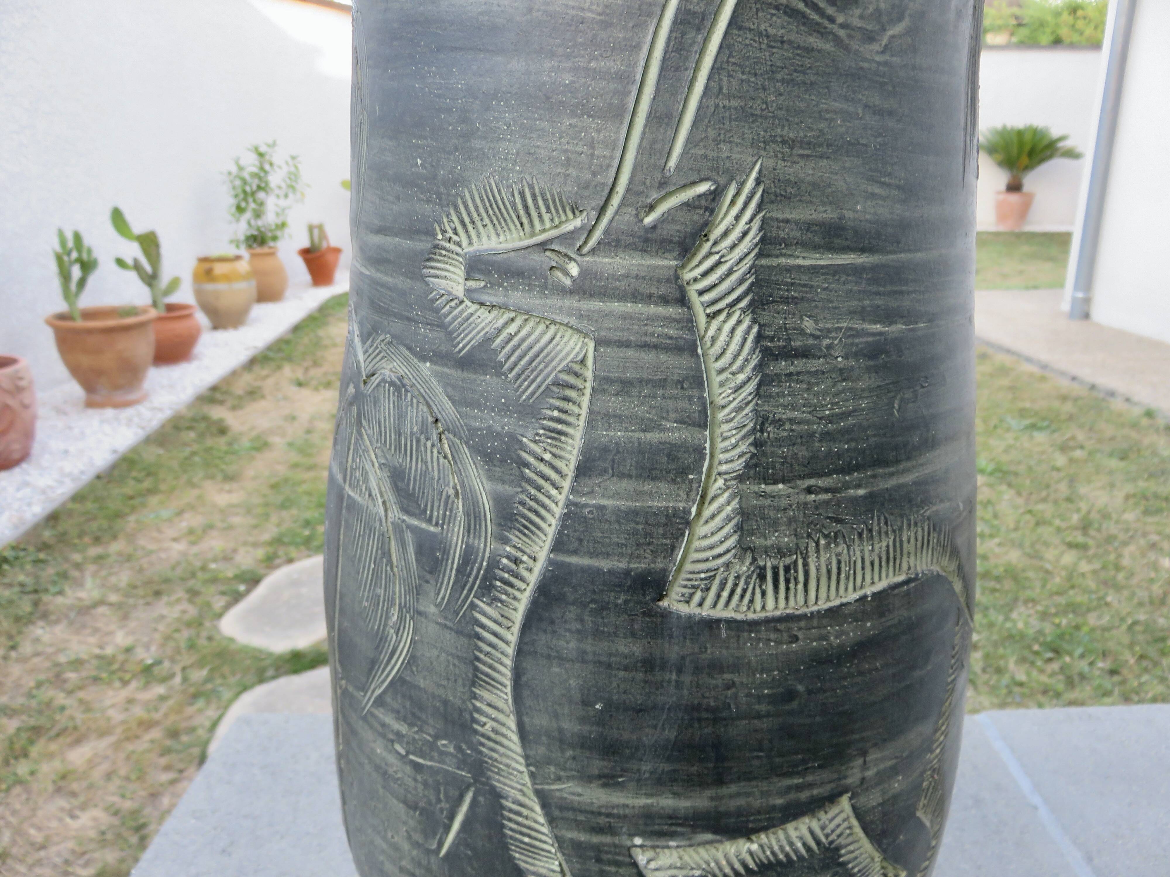 Important ceramic vase by Francisco Figueras, Catalonia, Spain.
