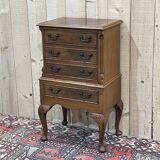 Small English mahogany chest of drawers from the 50s
