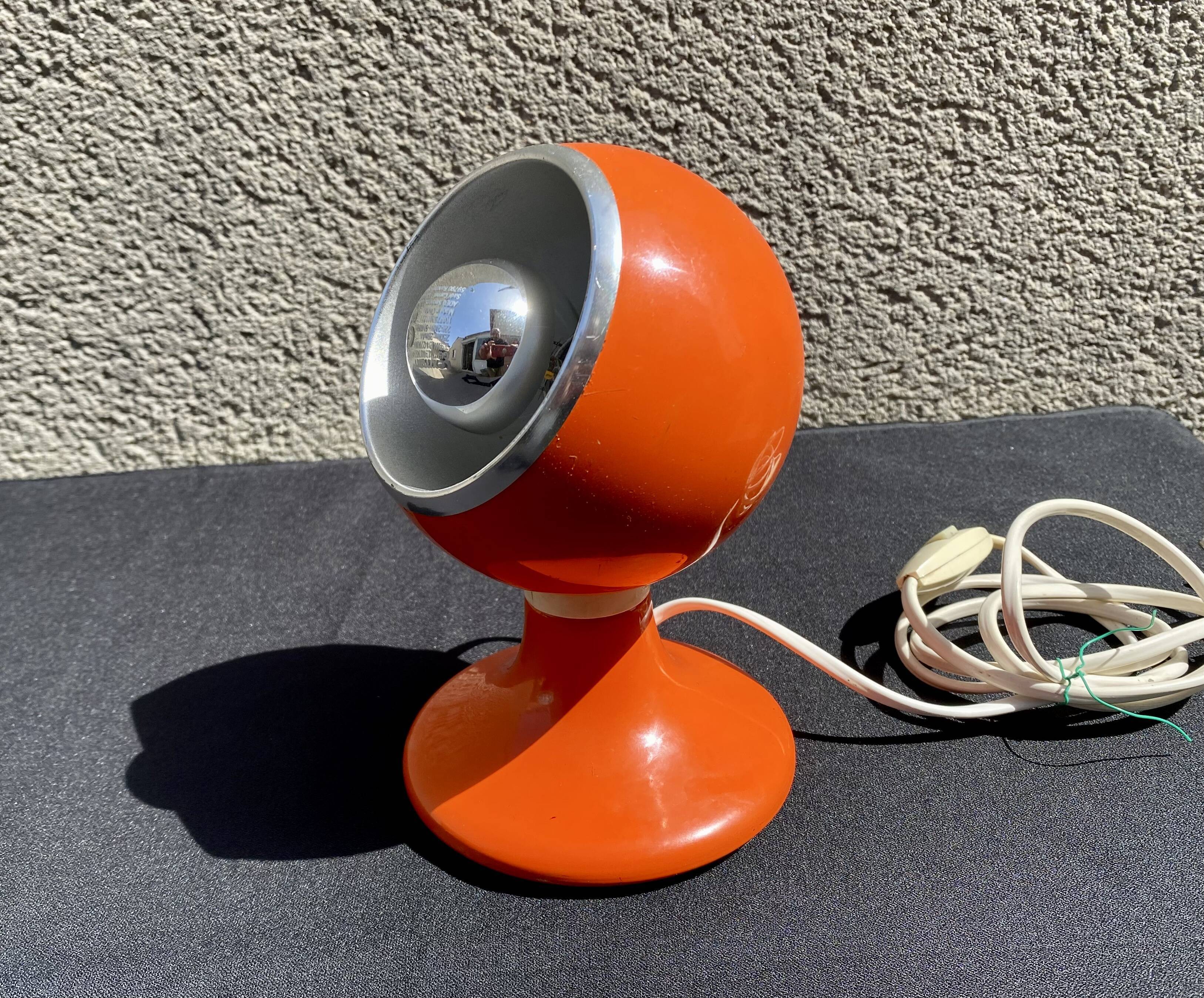 Magnetic eyeball lamp Luci italy vintage design 70s original