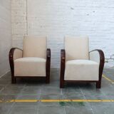 Set of 2 Hungarian Art Deco armchairs