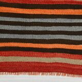 3x12 Kilim Long Striped Vintage Kilim Runner Rug For Hallway, 77x360 Cm