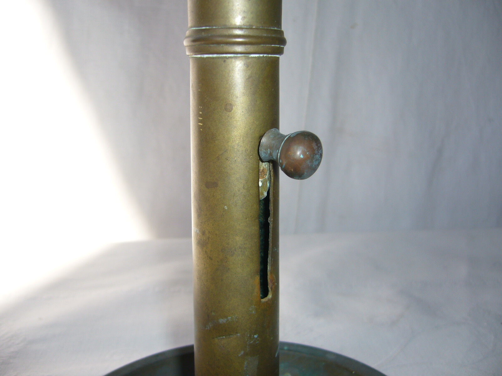 Old brass candlestick
