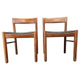 Set of Two Midcentury Rare Dining Chairs Bramin, Denmark, 1960s