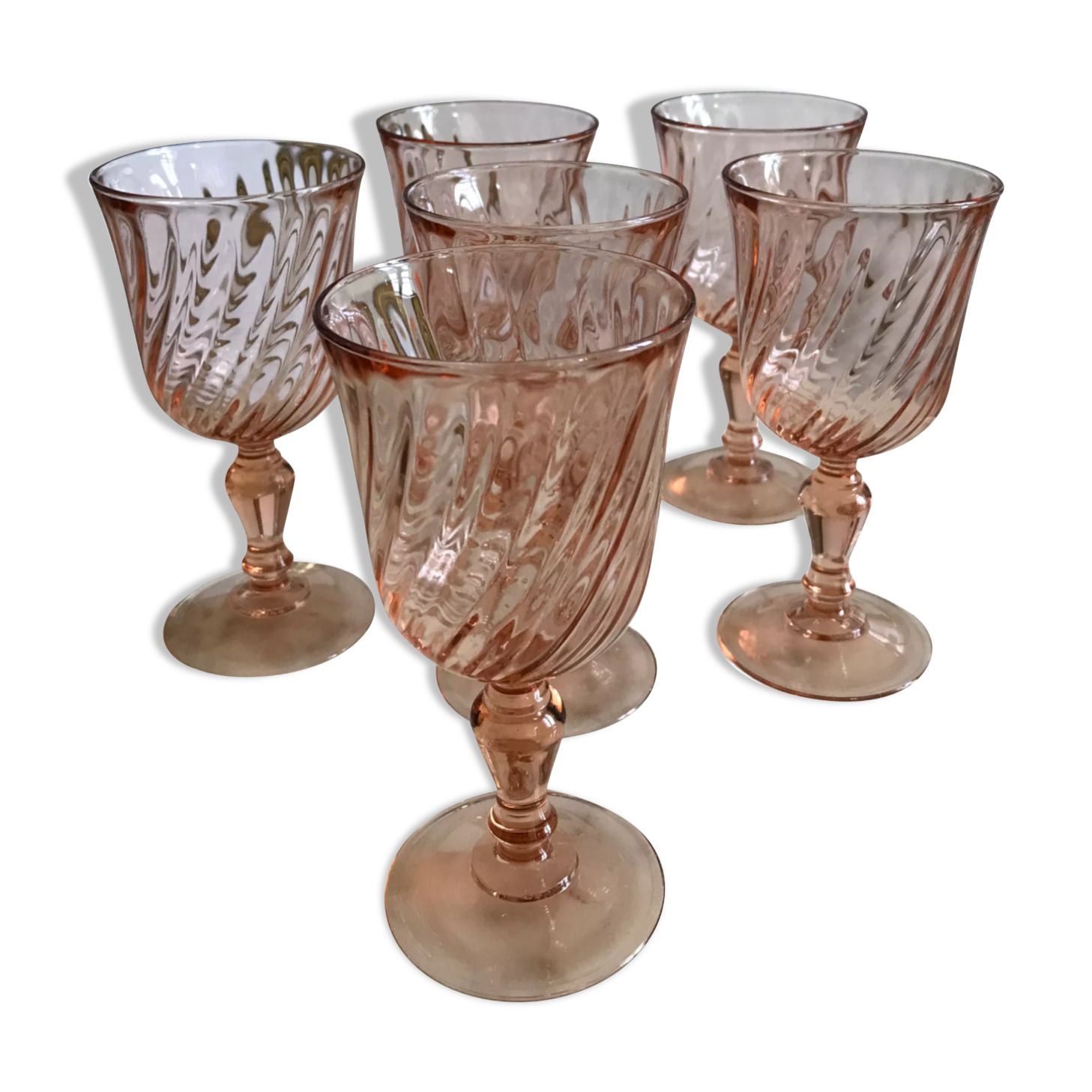 Series of 6 Rosaline water glasses