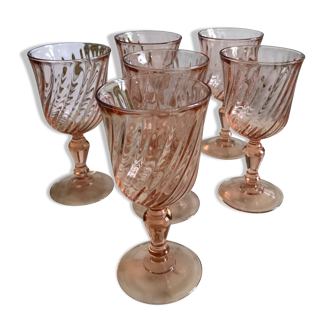 Series of 6 Rosaline water glasses