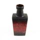 West Germany ceramic vase in black and red, glazed pottery from the 1970s