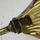 Midcentury brass gooseneck clam shell desk lamp