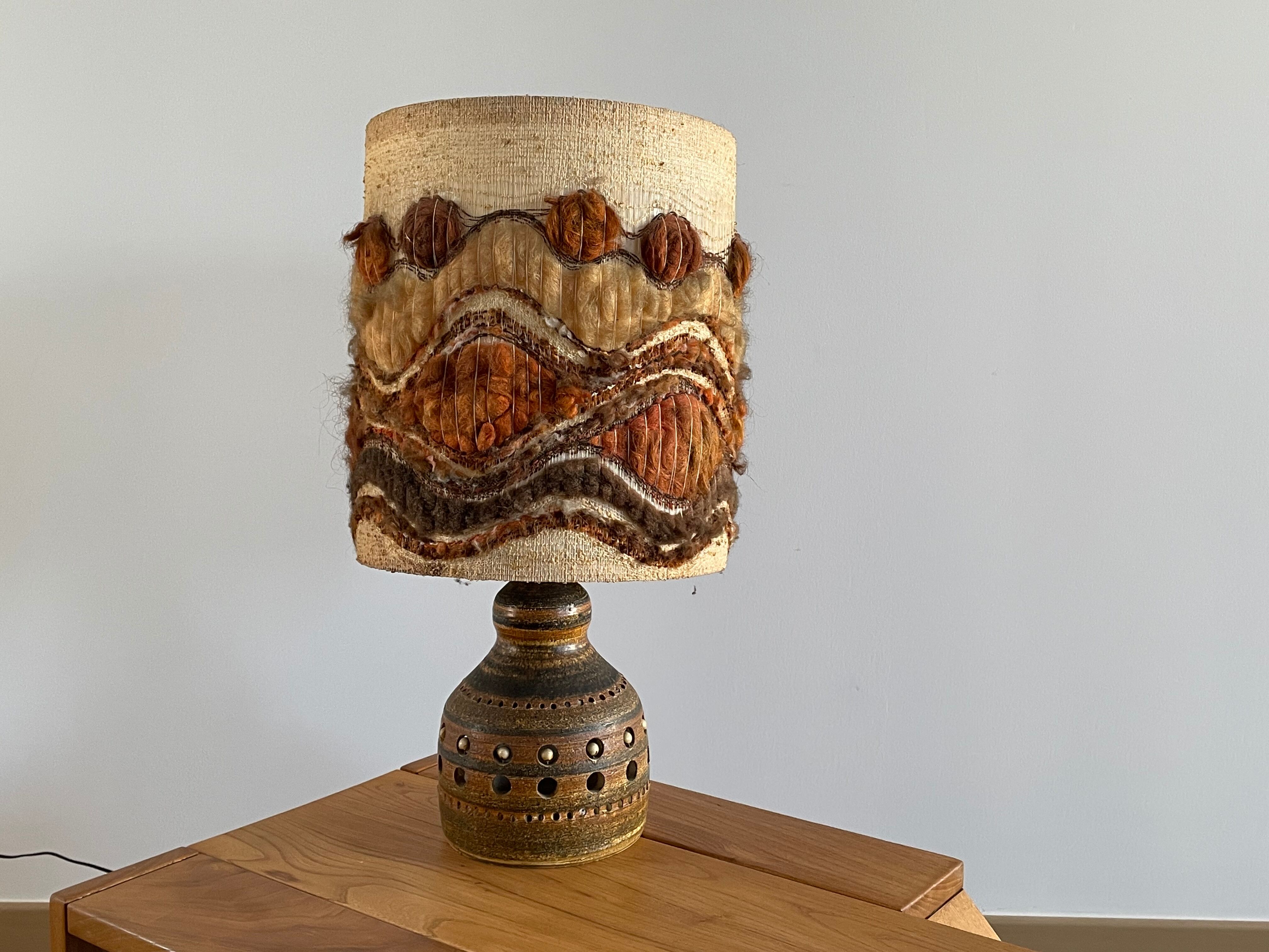 Lampe en céramique par Georges Pelletier, France 1970s