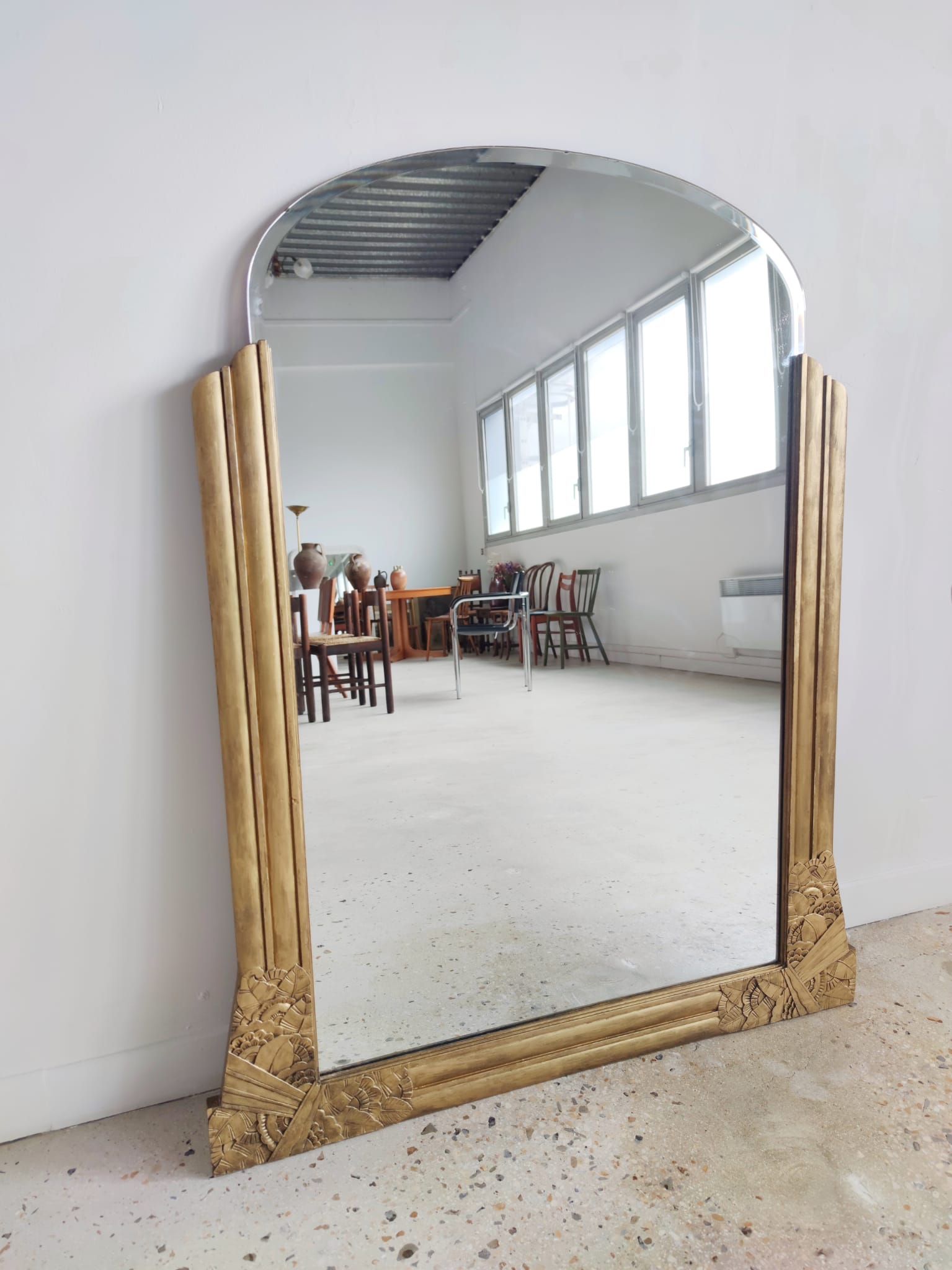 Golden mirror Art Deco