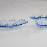 1970s pair of Glass Bowls , Czechoslovakia