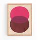 Peinture sur papier 30x40 rose et marron signée Eawy