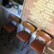 Lot de 3 chaises bistrot thonet bois courbé et skaï marron