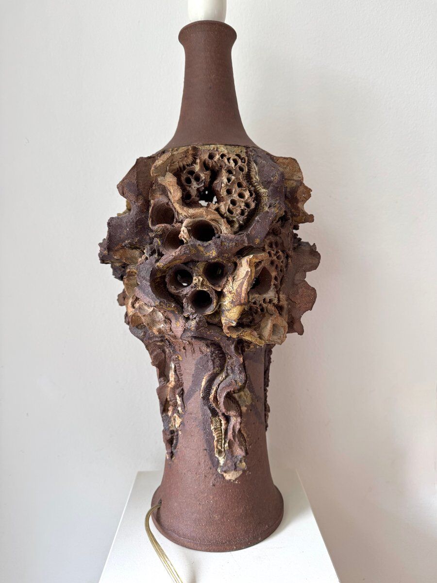 Table lamp by Bodil Marie Nielsen, denmark,  brutalist, 1960s