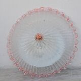 Charming Italian pink Murano glass ceiling fixture, Murano, 1970