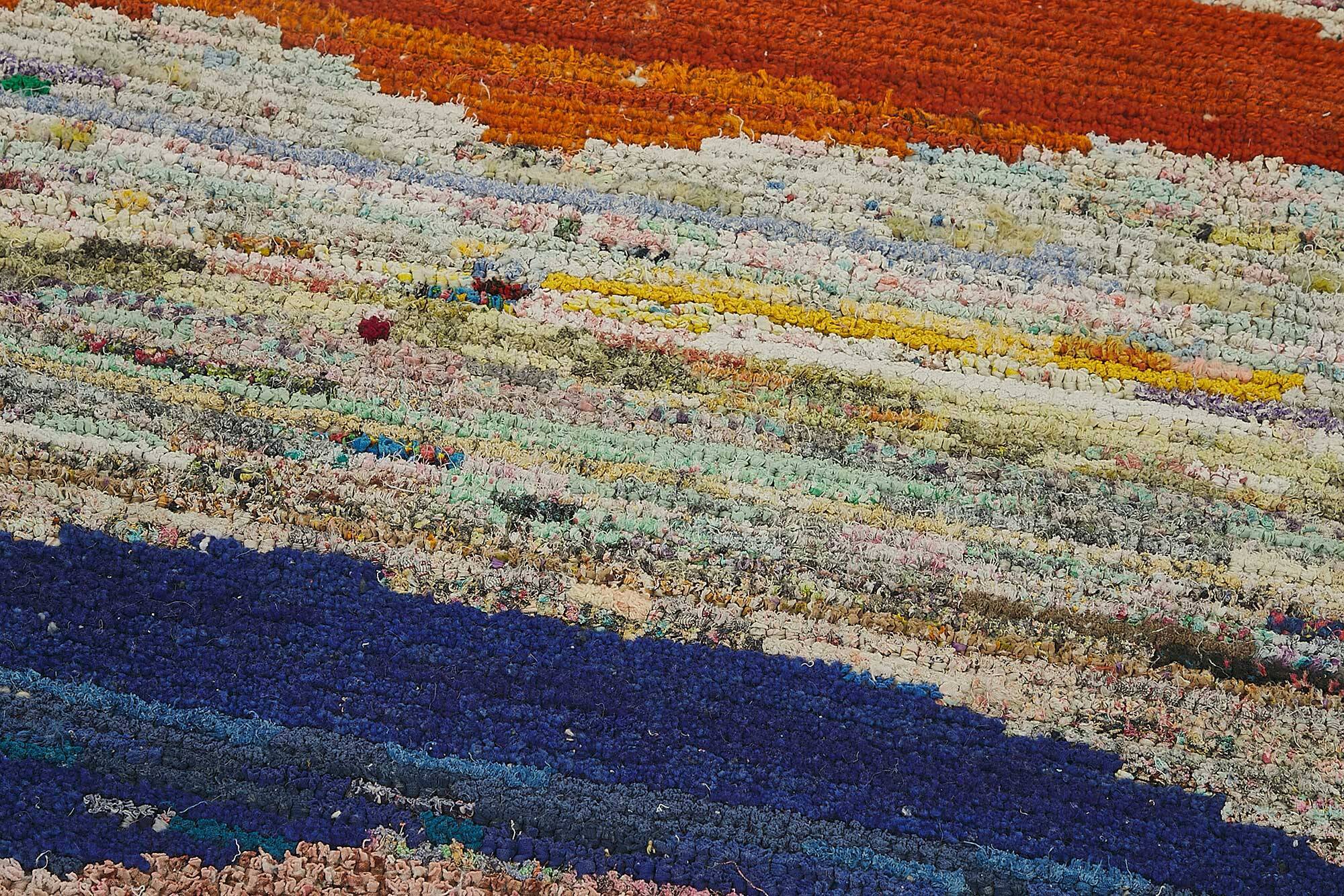 Handwoven Turkish Recycled Boho Rug 87 cm x 281 cm