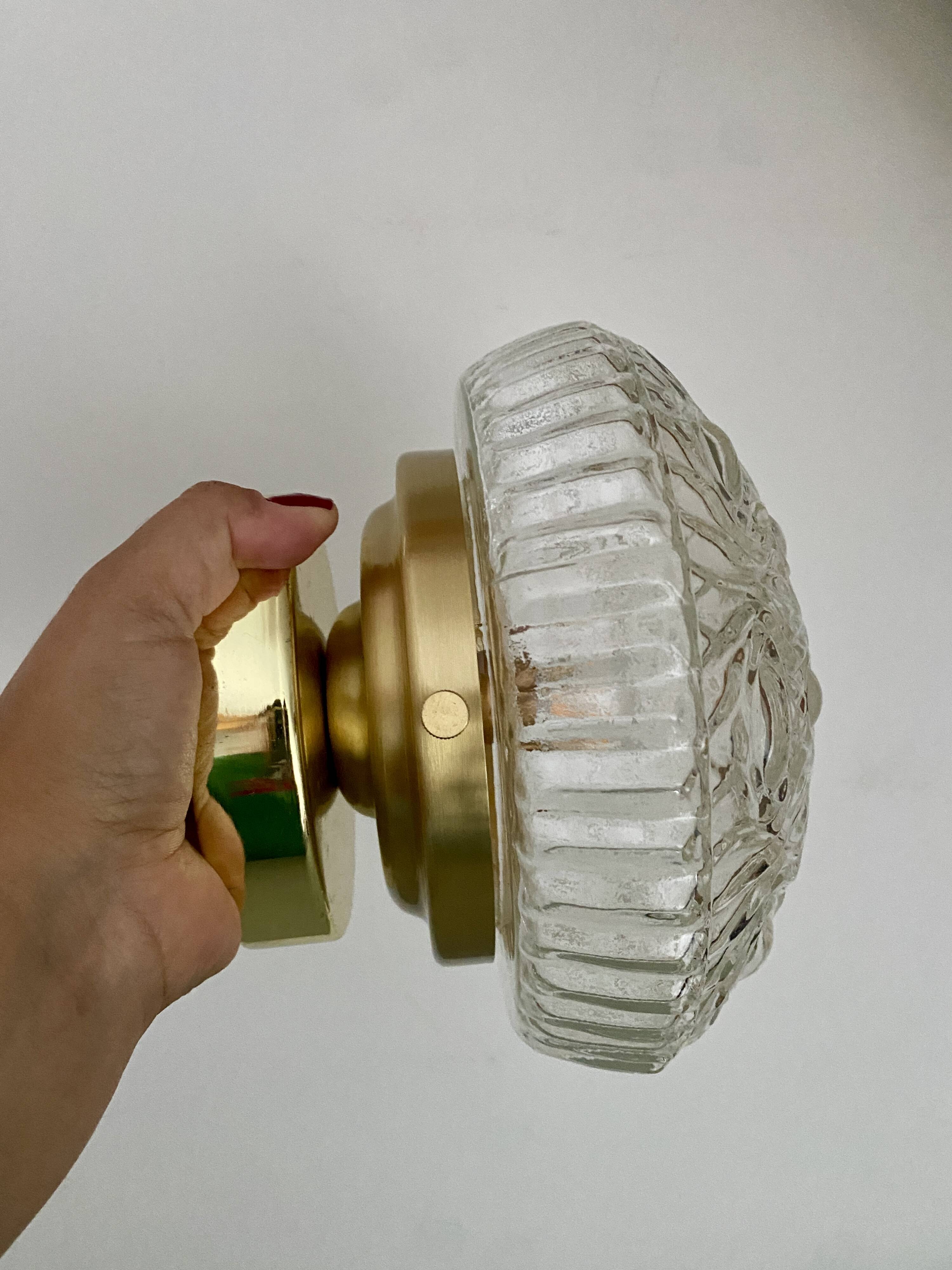 Vintage round glass wall or ceiling light globe