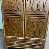Parisian bamboo and rattan wardrobe