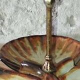 Large scallop shell dish – French earthenware – 1950s–70s – Vintage