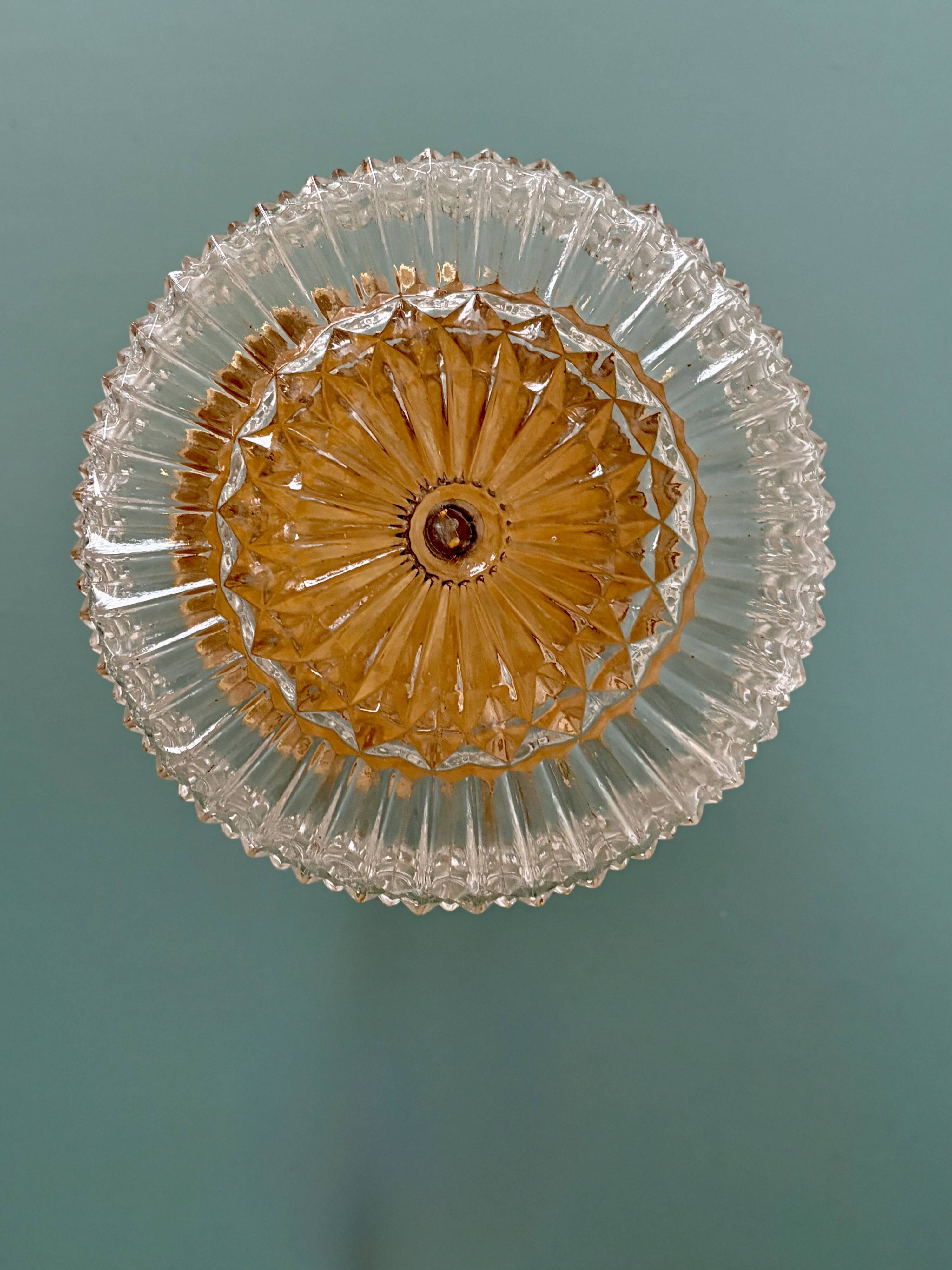 Vintage glass moulded globe wall/ceiling light.