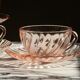 4 coffee cups Arcoroc model Rosaline pink depression made in France