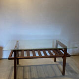 Scandinavian glass and teak table