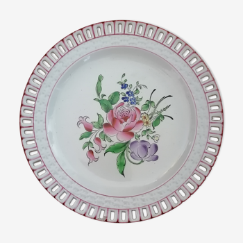 Assiette Lunéville fleur