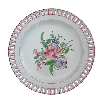 Assiette Lunéville fleur