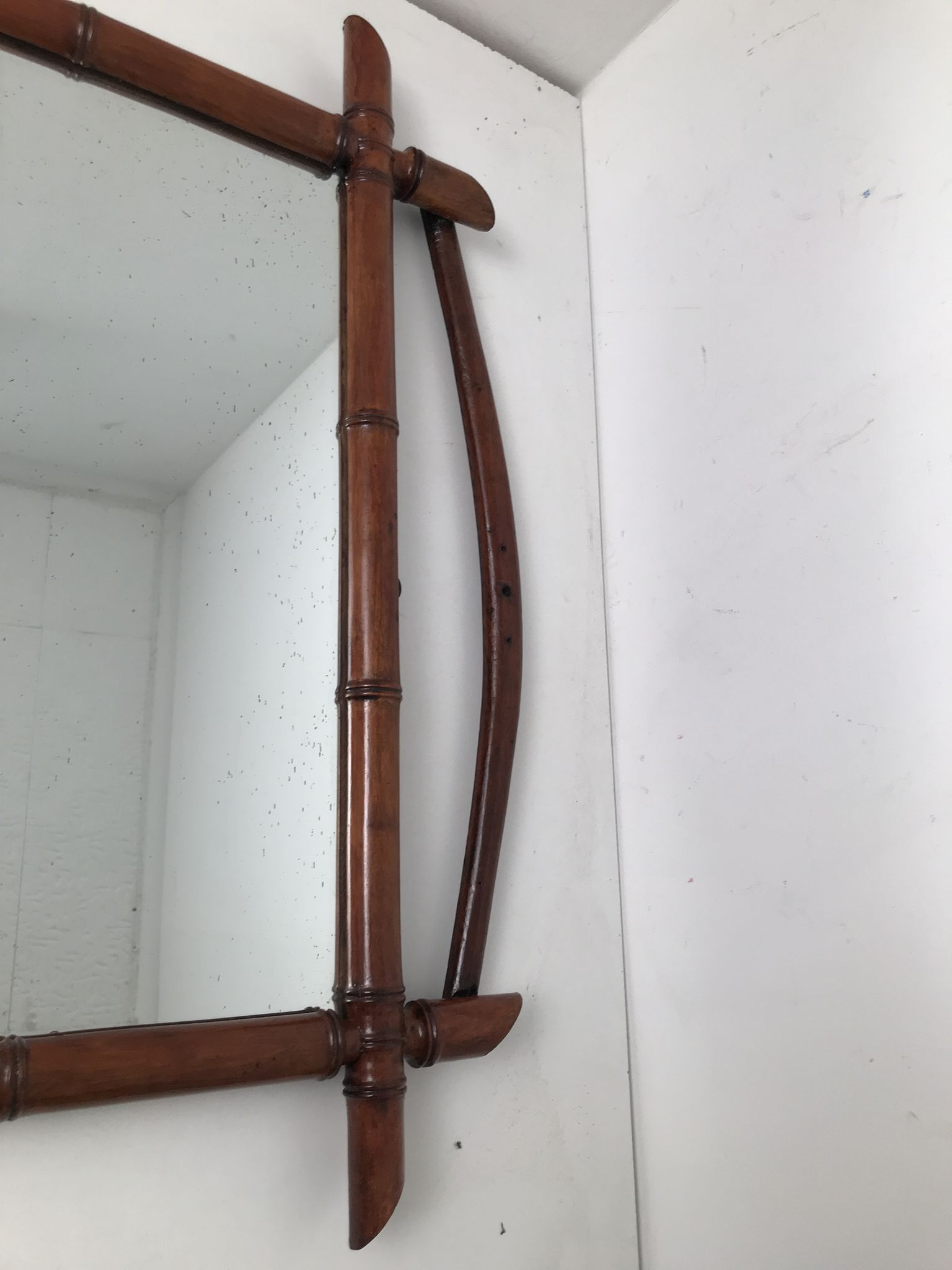 Vintage bamboo mirror
