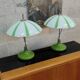 Pair of opaline lamp Space age Czech 1970