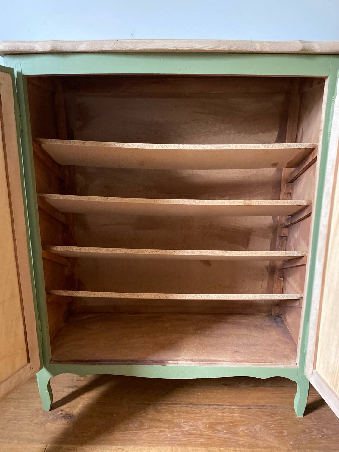 Parisian sideboard shoe cabinet in antique wood