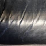 Pierluigi Cerri sofa model Pause signed Poltrona Frau in Black leather Design