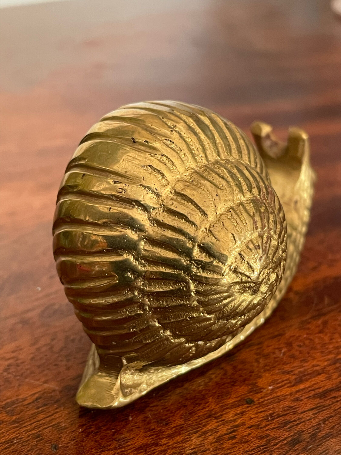 Vintage brass snail