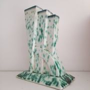 Large Art Deco vase from the 1930s, futuristic earthenware