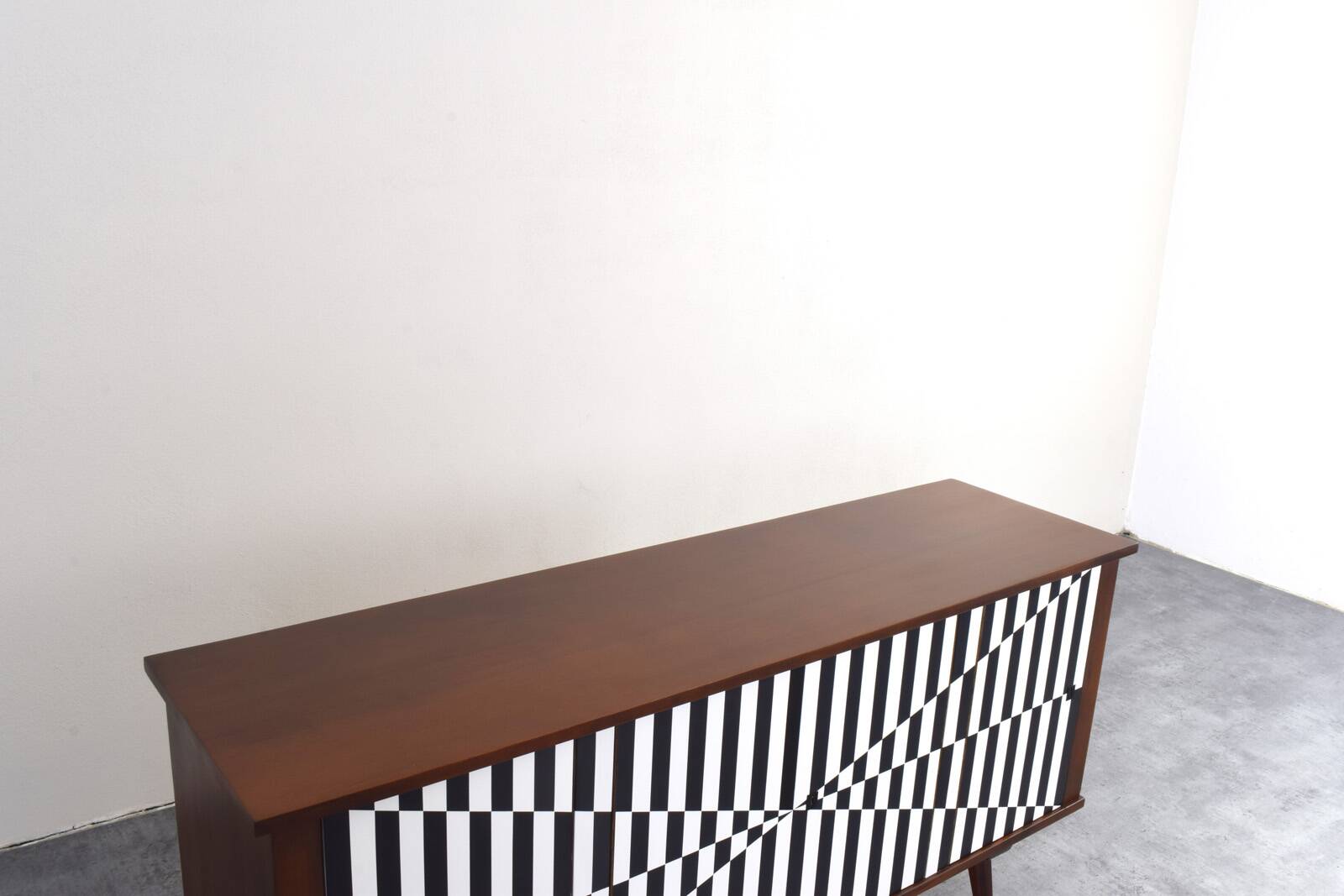 Mid-Century Op-Art Sideboard, 1960s.