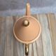 Vintage teapot Artichoke I.c.b. France peach pink and gilding