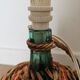 Pied de lampe dame-jeanne dans son panier