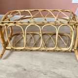 Rattan magazine holders