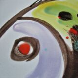 Six Pornic plates with fish and crayfish