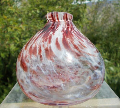 Vase signed JAS glassware contemporary art