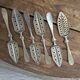 Set of 6 antique absinthe spoons Combault