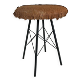 Vintage 70's cowhide stool