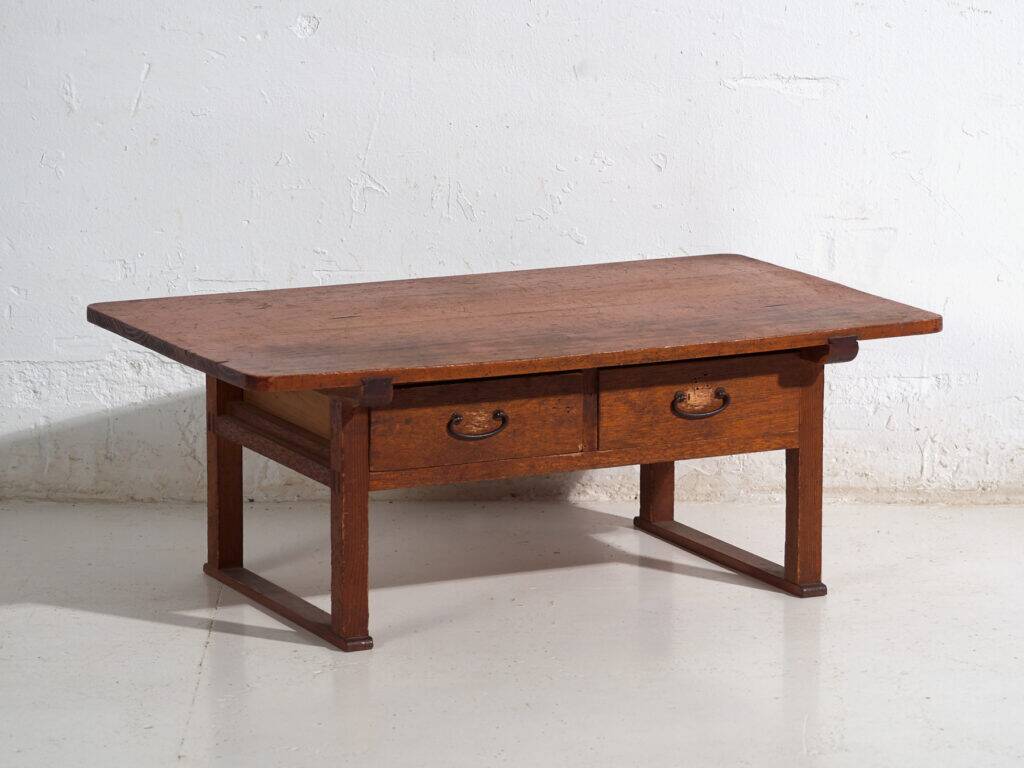 Table basse japonaise ancienne avec tiroirs – période Showa (c.1926-1970) #65