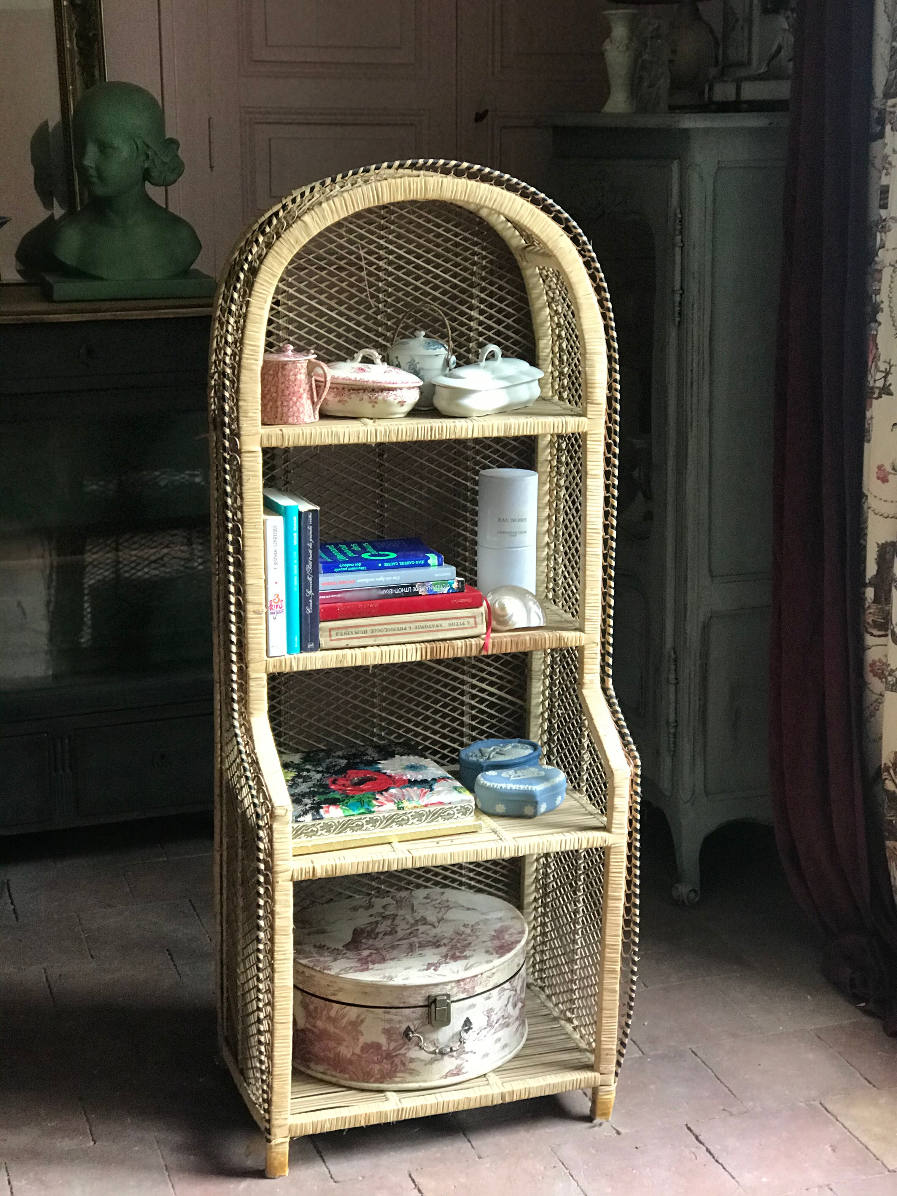 Vintage rattan cabinet