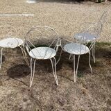 Tin garden armchairs