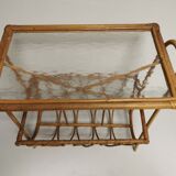 Vintage Review Door with Shelf, Bamboo / Rattan Sofa End