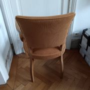 Fauteuil bridge velours jaune