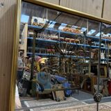 Large bistro mirror - Venetian Art Nouveau brasserie style