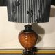 Ancient balustre lamp laurie light ceramics - lamp-day black fabric vintage