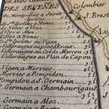 Old map of the Cévennes and GOLD Côtes d'Or