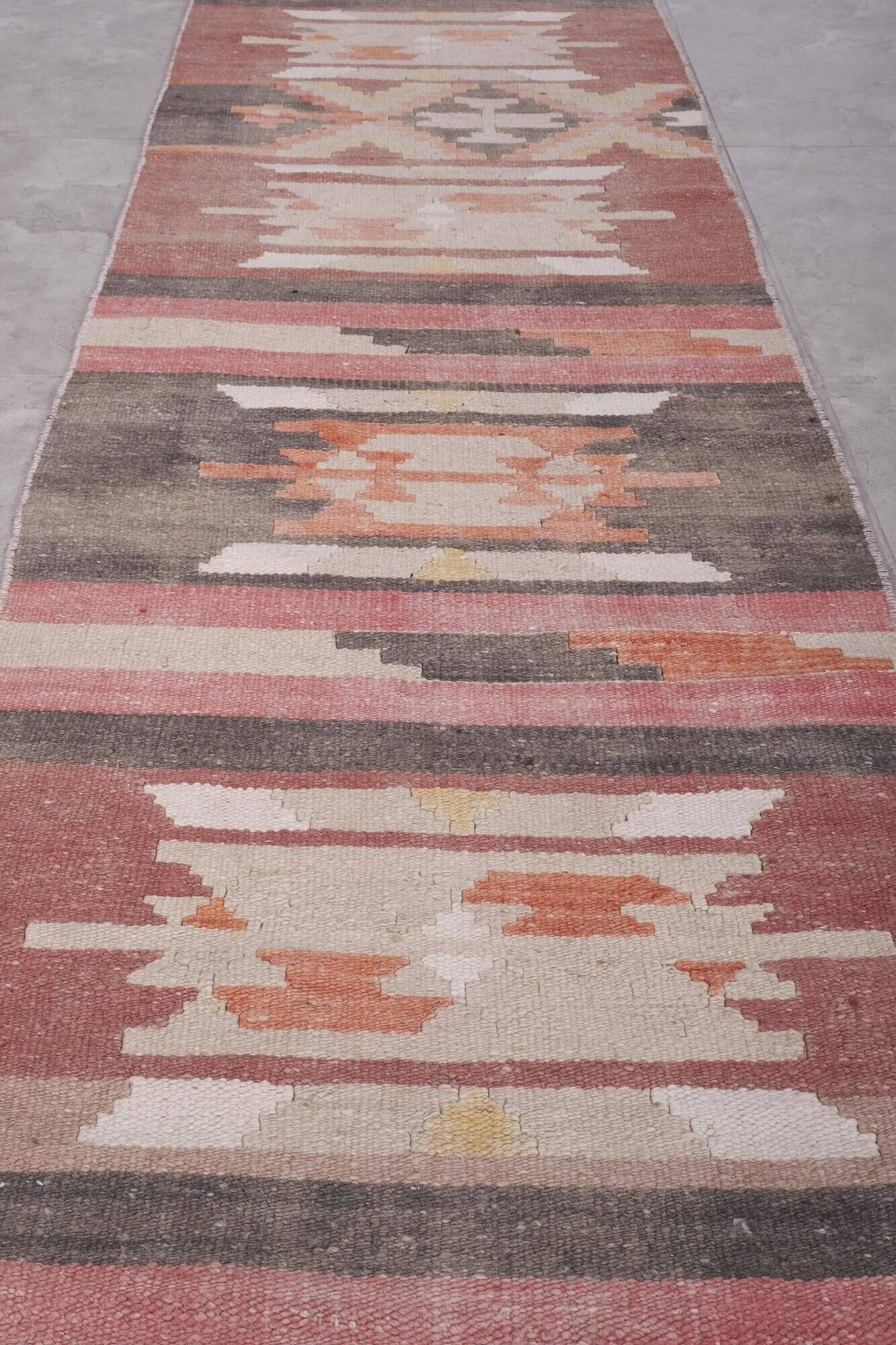 Vintage Turkish hallway rug 71x670 cm